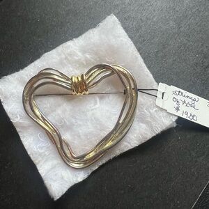 Premier Designs Vintage Jewelry Heart Pin